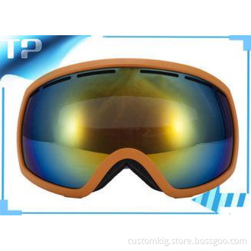 Spherical Clear Lens Womens Reflective Ski Goggles For Sno